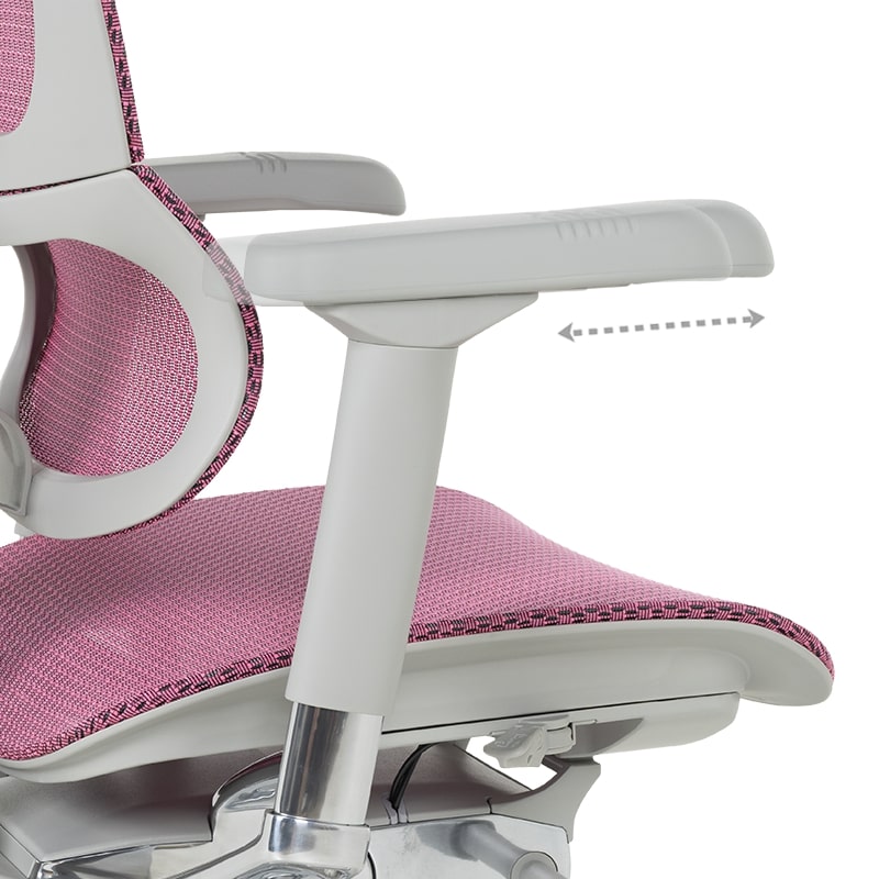 Ергономичен стол IOO Elite 2 сива рамка-розов